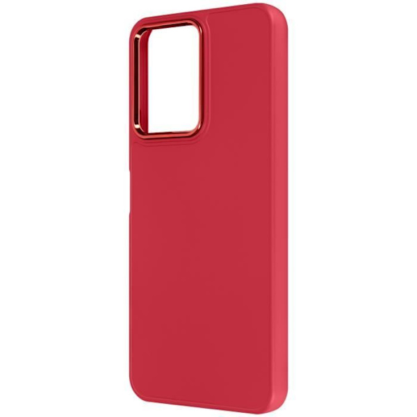 Kotelo Xiaomi Redmi 13C Silicone Camera Contour Metallic Carmine -kameralle Röd