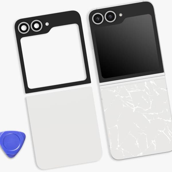 Galaxy Z Flip 6 Valkoinen Ylä- ja Alapaneeli Vit