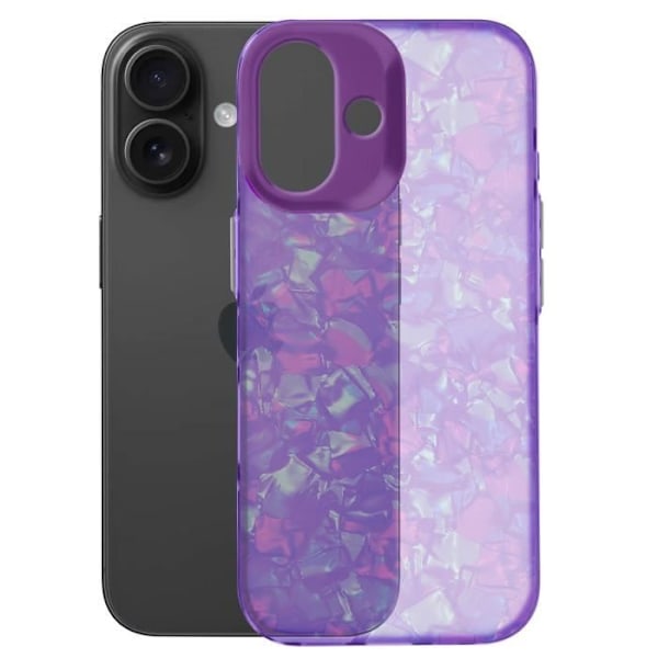 Fodral till iPhone 16 Plus Stötsäker Mjuk Tutti Frutti Lila Lila