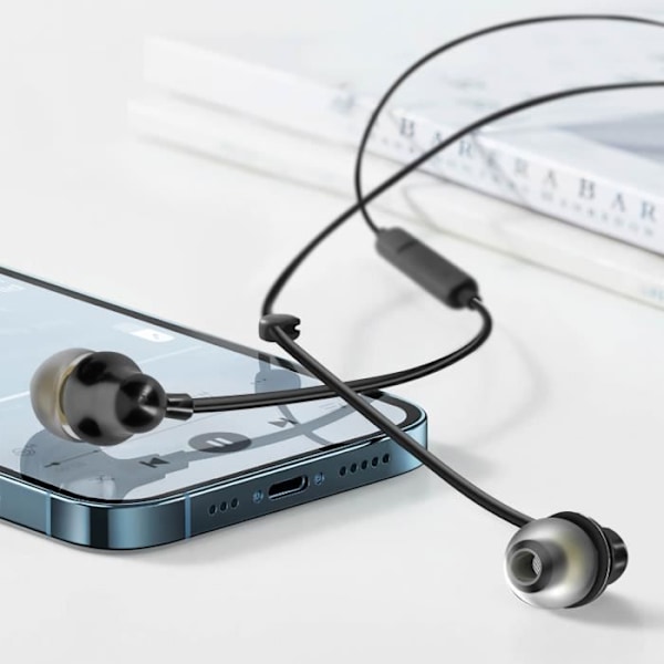 Kablede hovedtelefoner - LINQ - In-ear - Lyn - Integreret mikrofon - 1,2 m holdbar Grå