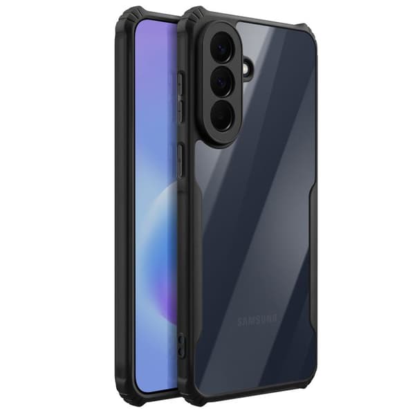 Cover til Galaxy A57 Bi-Materiale Design med Forstærkede Hjørner Sort / Transparent Svart / Klar