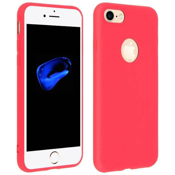 Coque - Forcell - iPhone 7, iPhone 8 - Silikone Gelblød - Rød - Blød Berøring Röd