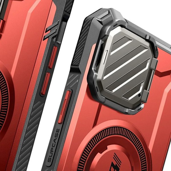 Coque MagSafe för iPhone 16e Stötsäker Kamera Skydd Stöd Supcase Röd Röd