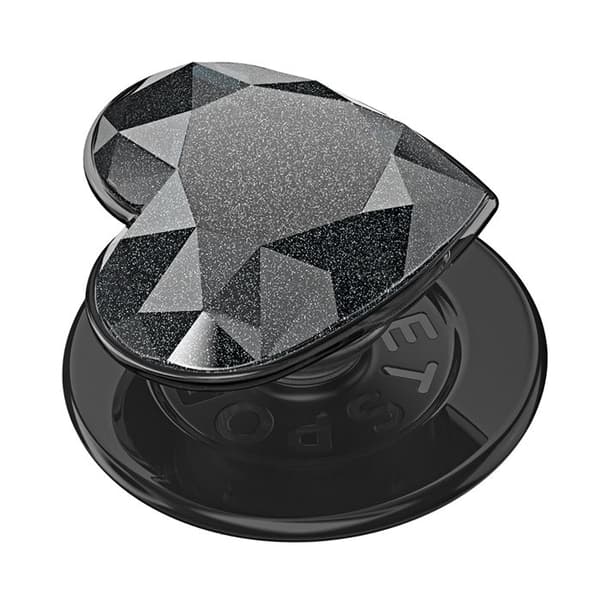 Support Smartphone PopGrip Premium MagSafe Stand og Selfie Effekt Crystal PopSockets Sort Svart