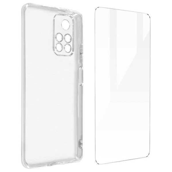 Kotelo Xiaomi Poco M4 Pro 5G / Redmi Note 11S 5G Soft Glass 9H läpinäkyvä Vit