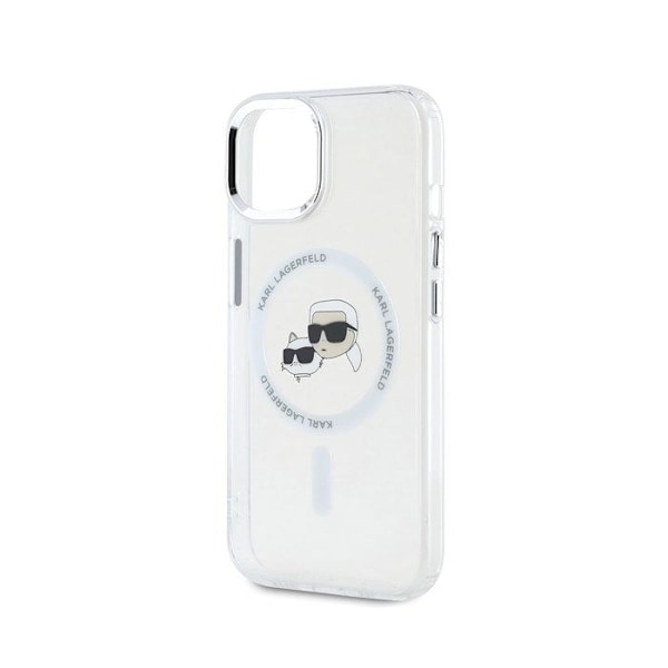 Coque til iPhone 13 Imprægneret IML K og CH Kompatibel med MagSafe Karl Lagerfeld Gennemsigtig Vit