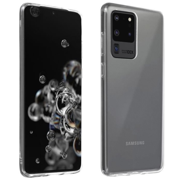 Coque - AVIZAR - Galaxy S20 Ultra - Mjuk Silikon - Ultra-Tunn - Transparent Vit Klar vit