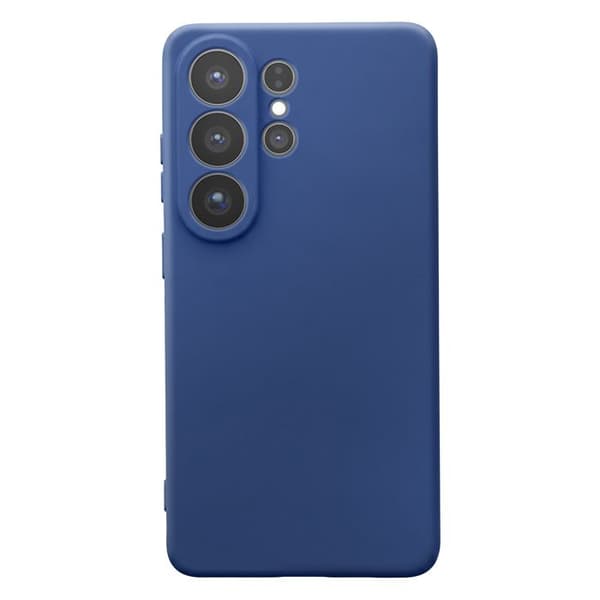 Silicone Soft-Touch Cover til Galaxy S26 Ultra med Blå Mikrofiberforing Blå