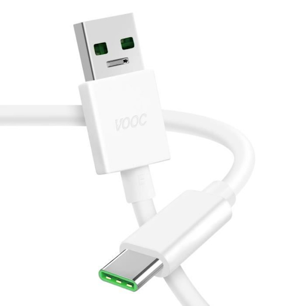 USB-USB-C-latauskaapeli - OPPO - DL129 - 65W - SuperVOOC - 1m Vit
