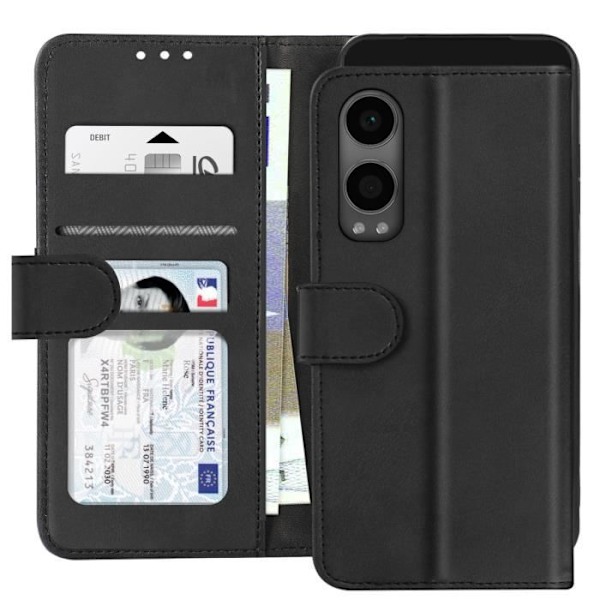 Kotelo OnePlus Nord CE4 Lite Flip Wallet -tukivideolle, musta Svart