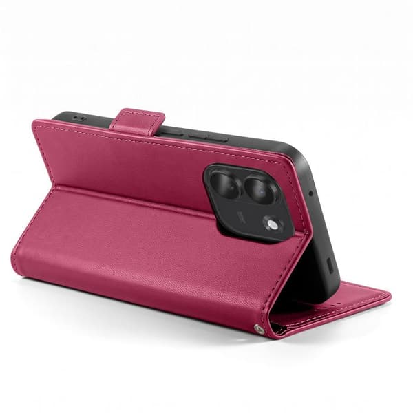 Pungetui til Redmi Note 17 Pro Max Smart Book Serie med Støtte Bordeaux Röd