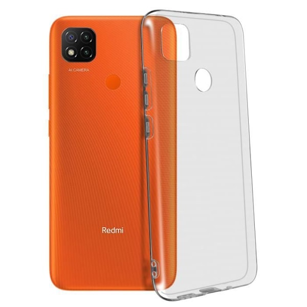 Coque - AVIZAR - Xiaomi Redmi 9C - Mjuk - Transparent Vit - Stötskydd och repor Klar vit