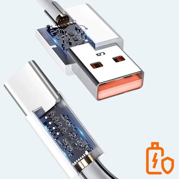 USB-A - USB-C - XIAOMI - 1m - 6A - Lataus ja synkronointi - Valkoinen Vit