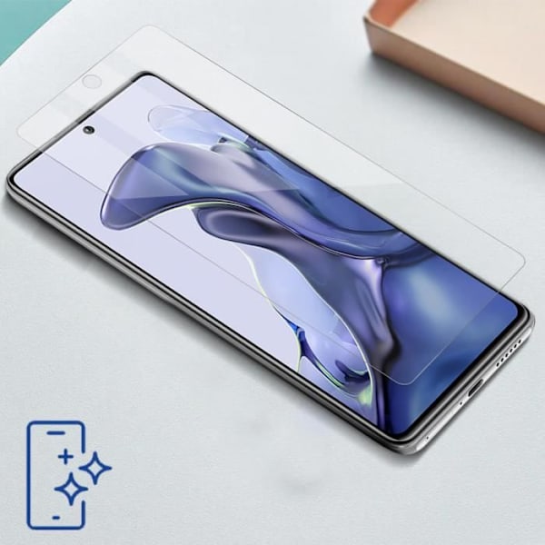 Skärmskydd - 3mk - Xiaomi Mi 11T/Pro - Flexibelt glas 7H - Anti-explosion - Transparent Vit