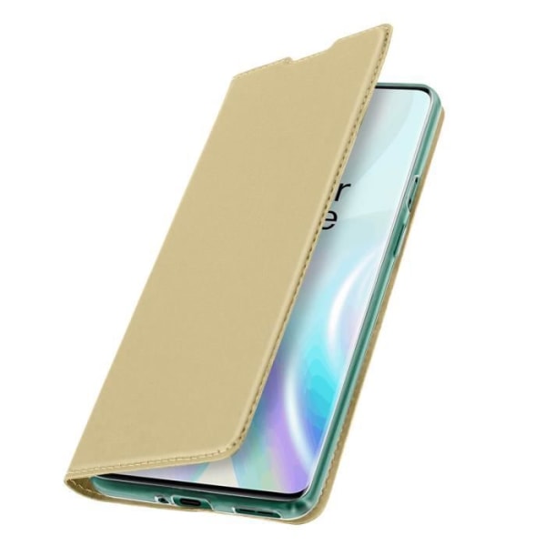 OnePlus 8 Pro Cover Folio Fodral Korthållare Funktion Videostöd Guldgul