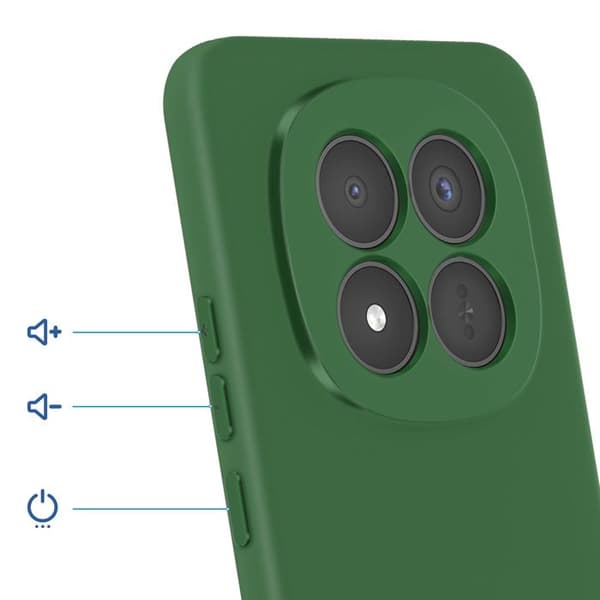 Coque Soft-Touch för Redmi Note 15 Pro Plus 5G i halkfritt silikon, grangrön Grön