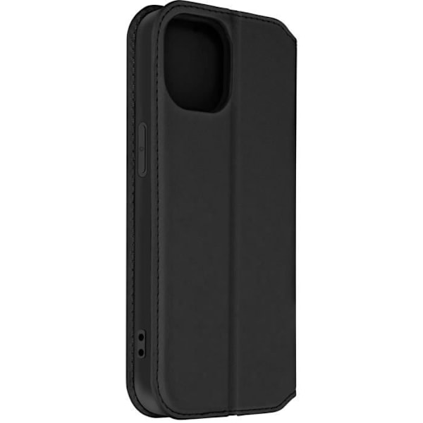 Cover til iPhone 15 Pro - AVIZAR - Kortholder Video Support Magnetic Flip Sort Svart