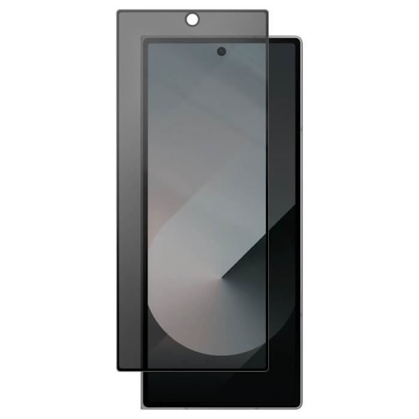 Tempereret glas - AVIZAR - Samsung Galaxy Z Fold 6 - Antispion - Ridseresistent - Sort Svart