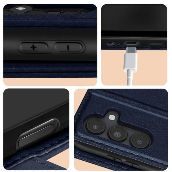 Etui til Samsung Galaxy A14 5G og 4G - AVIZAR - Chesterfield - Pung - Videounderstøttelse - Blå Blå