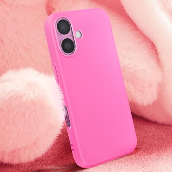 Fodral till iPhone 16 Plus - AVIZAR - Halvstyvt mjukt anti-fingeravtryck Fuchsia Rosa