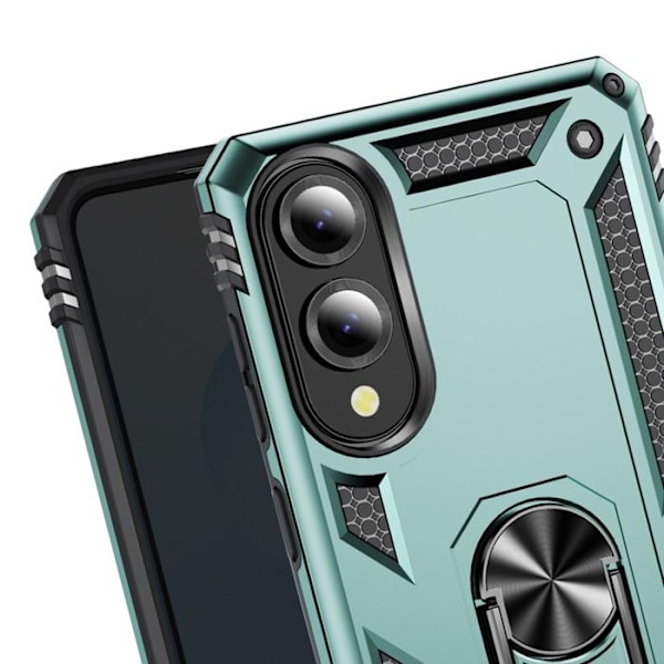 Coque hybride pour Samsung Galaxy S25 Edge avec support magnétique vert pâle Grön