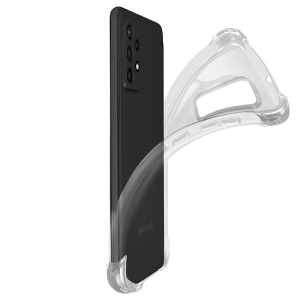 Galaxy A72 Mjukt stötsäkert fodral Förstärkta vinklar Akashi Transparent Vit