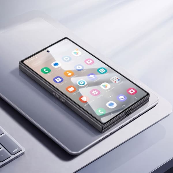 Skärmskydd för Galaxy Z Fold8 Extern i Härdat Glas Stötsäker Transparent Vit