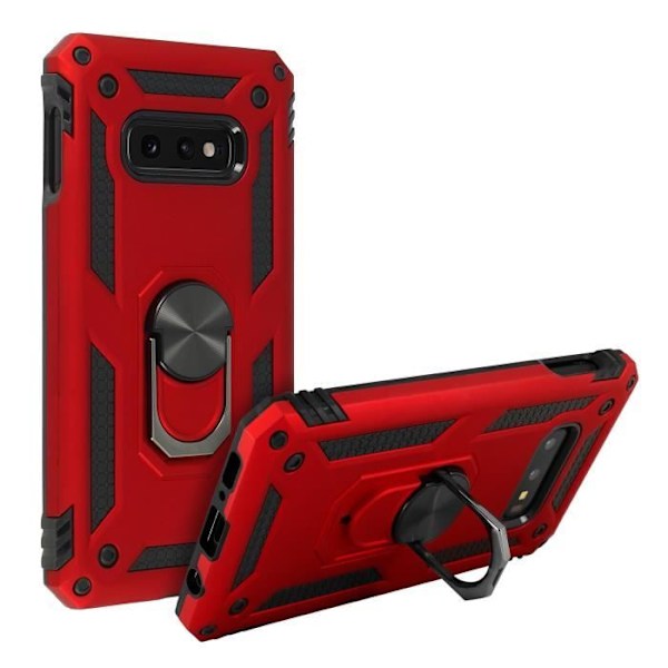 Coque - AVIZAR - Galaxy S10e - Bi-materiel - Hård och Mjuk - Röd Röd