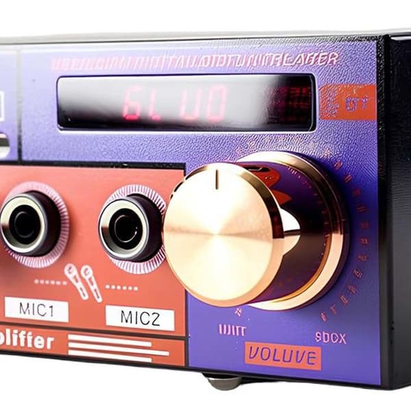 Stereo audioforstærker - AVIZAR - Multifunktion - Bluetooth USB/SD - FM - Lilla Violett