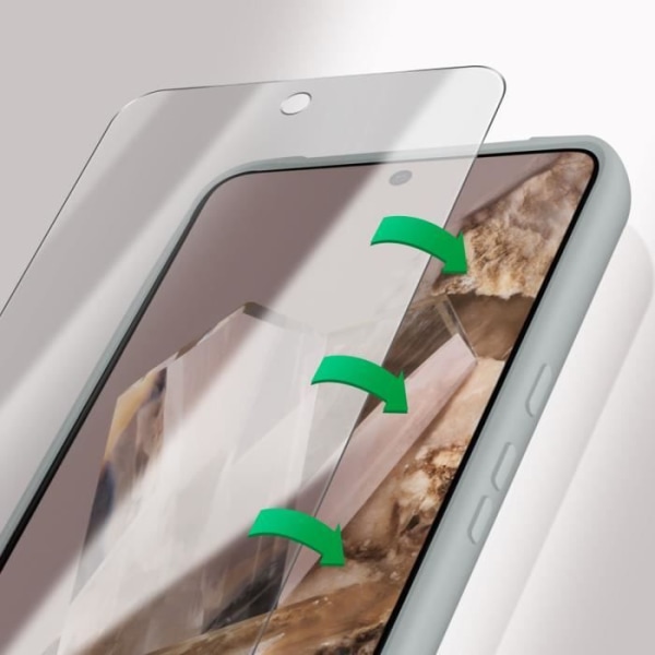 Härdat glas - 4smarts - Google Pixel 8 Pro - Hårdhet 9H - Anti-spion - Rep-resistant