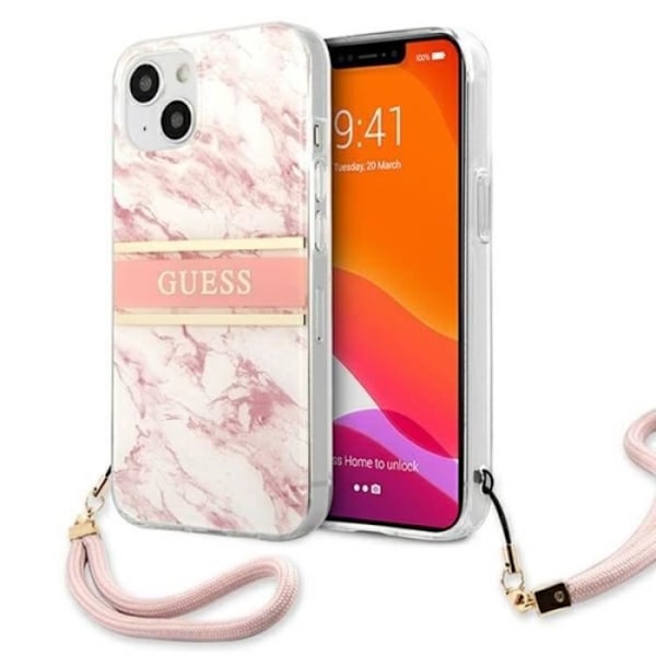 Arvaus Coque iPhone 13 Mini 5,4 Roosa Marmori Hihna Kokoelma - GUHCP13SKMABPI