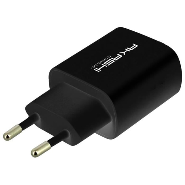 AKASHI ALTACQC20BLK - AKASHI - Harmaa - Musta - USB Type C 20 W - USB-A Qualcomm 3.0 3A Svart