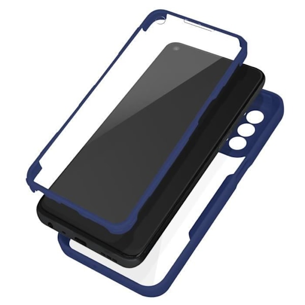Heldeksel - AVIZAR - Oppo A74 5G og A54 5G - Plexiglas og Polymer - 360° beskyttelse - Blandet Blå
