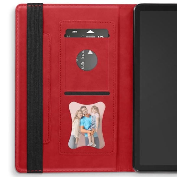 Taske til Samsung Tab A9 - AVIZAR - Rød - Multi-compartment Wallet Video Support Röd
