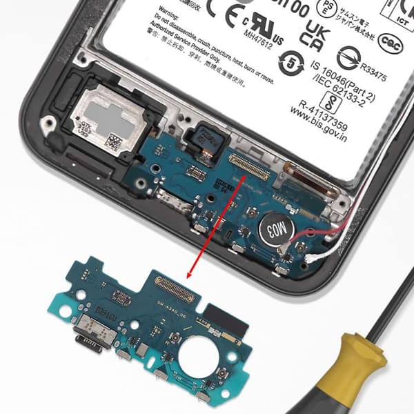 Original USB-C Opladerstik til Galaxy S25 FE Samsung Service Pack Grøn Grön