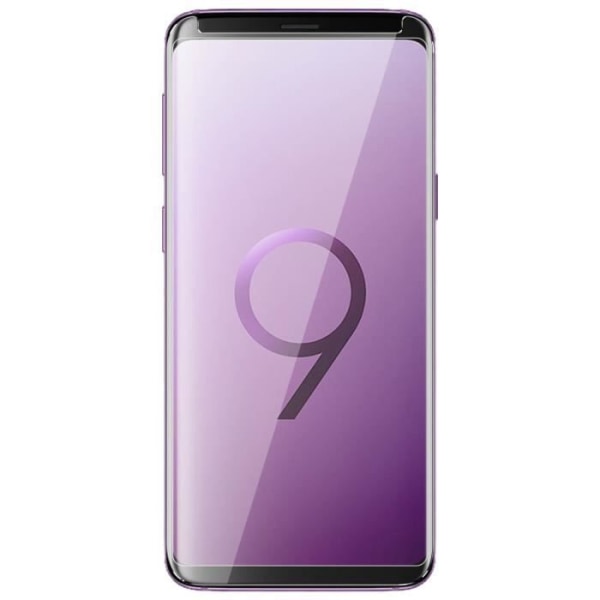 Galaxy S9 Plus karkaistu lasi näytönsuoja, särkymätön naarmuuntumaton kalvo - läpinäkyvä musta reuna