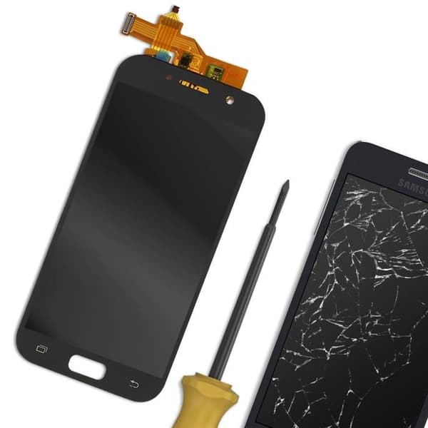 Komplet LCD Touchskærm Galaxy A5 2017 SM-A520F med Lysstyringschip Sort