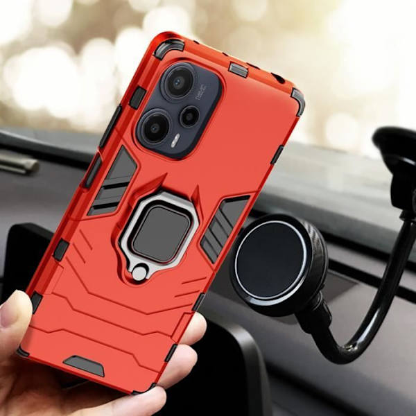 Xiaomi Poco F5 Ring Case Punainen sormuskotelo