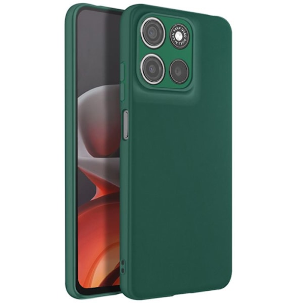 Peite Motorola Moto G15 ja G15 Power Pehmeä Silikoni Matta Vihreä Grön