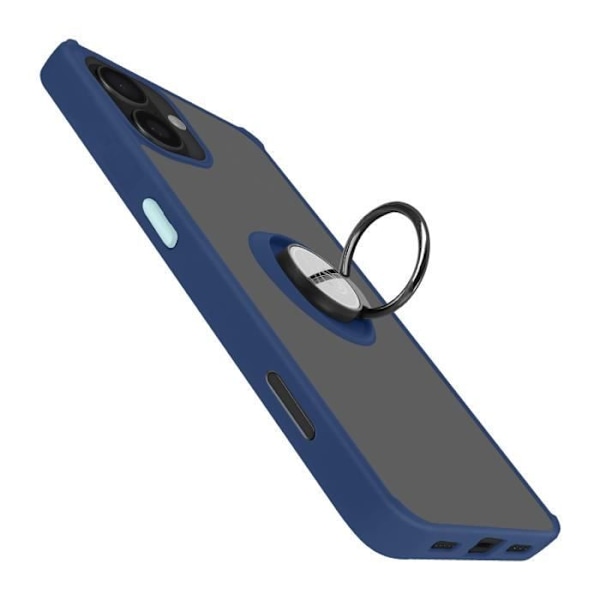 Cover til iPhone 16 Plus AVIZAR - Metal Ring Video Support - Midnight Blue Blå