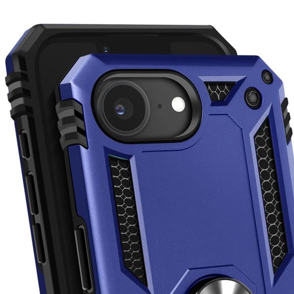 Skydd för iPhone 16e - Hybriddesign - Blå - Stötsäker - Videostöd med ring - Magnetkompatibel Blå