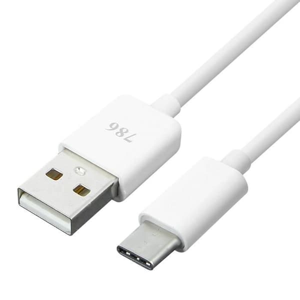 USB vægoplader - Universel - 2.1A - USB type C kabel - Hurtig opladning - Hvid Vit
