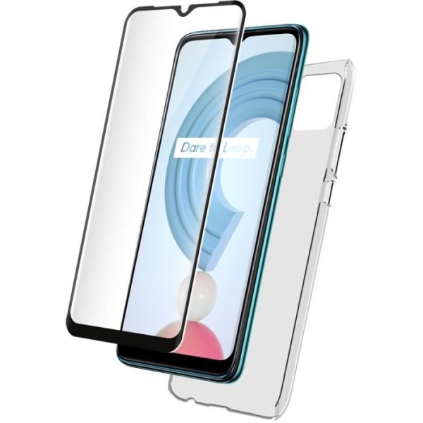 Pack Transparent mjukt fodral + 2,5D härdat glas skärmskydd för C21 RealMe Bigben