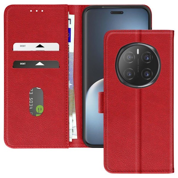 Etui til Honor Magic 7 Pro Klap Pung og Video Støtte Rød Röd