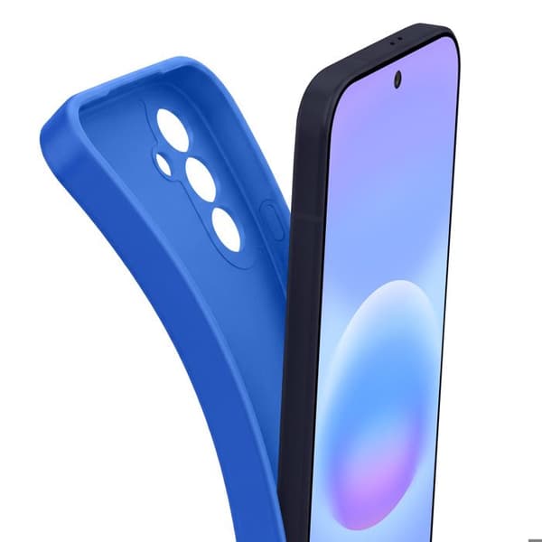 Siliconfodral för Samsung Galaxy A57 med förstärkt kameraskydd i blått Blå