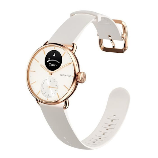 Connected Watch 38mm Sundhedsovervågning Vandtæt autonomi 30 dage ScanWatch 2 Withings Rose Champagne Rosa