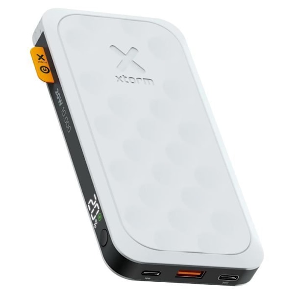 Ulkoakku - XTORM - Fuel Series 5 - 10000mAh - 20W - 2x USB-C + USB - LED-näyttö Vit