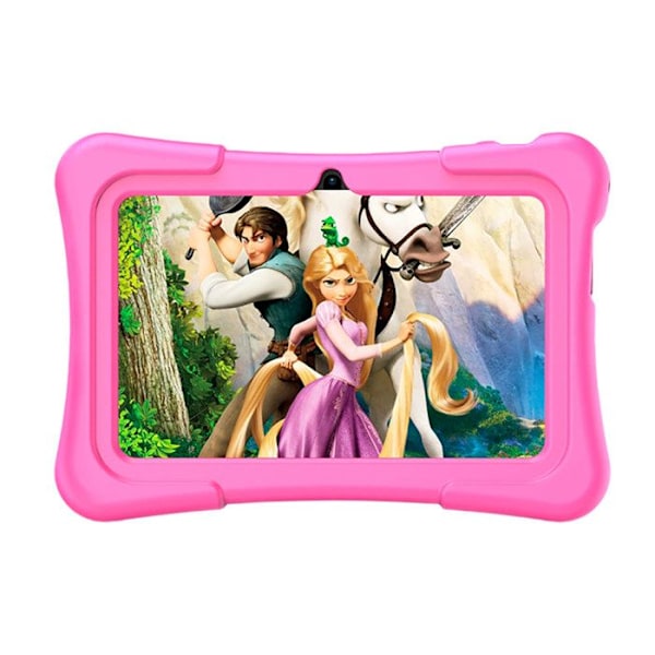 Utbildningstablett 7" för Barn Android 11 med Stöttålig Rosa Fodral Rosa