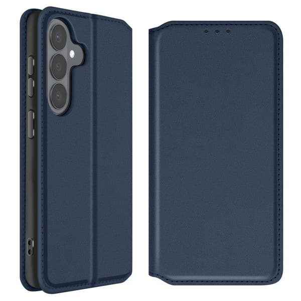 Flip-etui til Galaxy S26 Plus Magnetisk Stand-funktion Classic Edition Mørkeblå Blå