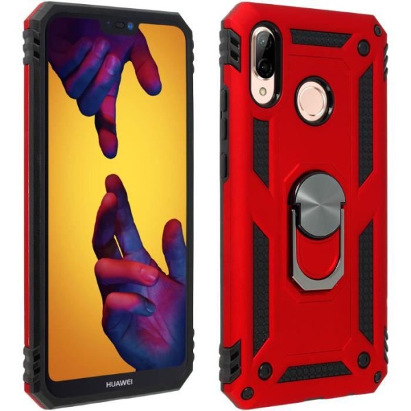 Coque - AVIZAR - P20 Lite - Bi-materialer - Holdring - Rød video support Röd